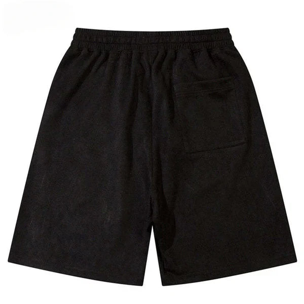 MELTEDSMILE® SUEDE SHORTS - EMBROIDERED THORNS & WINGS