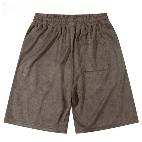 MELTEDSMILE® SUEDE SHORTS - EMBROIDERED THORNS & WINGS