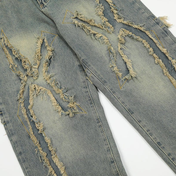 MELTEDSMILE® AMERICAN STYLE JEANS – FRAYED CROSS EDITION