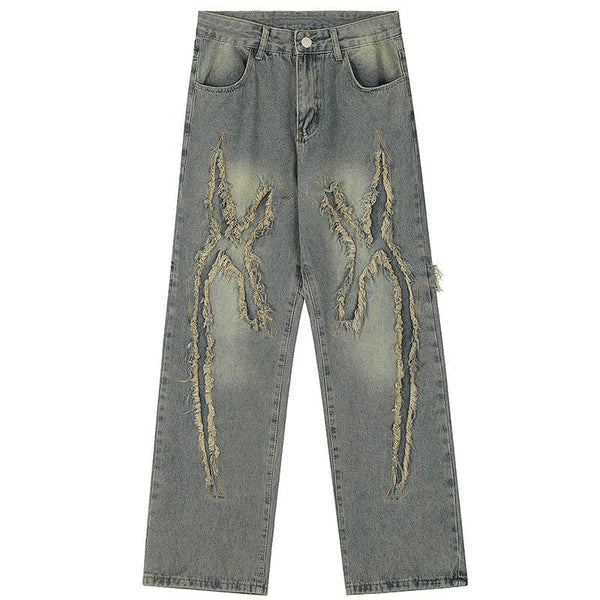 MELTEDSMILE® AMERICAN STYLE JEANS – FRAYED CROSS EDITION