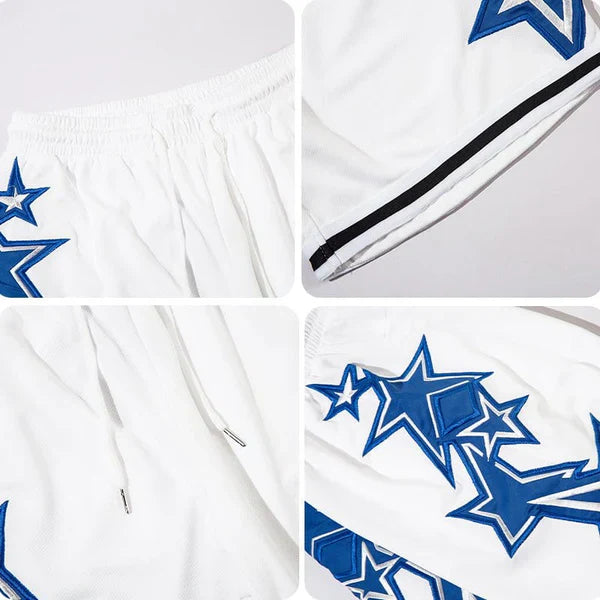 MELTEDSMILE® AMERICAN STYLE SHORTS - EMBROIDERY STAR
