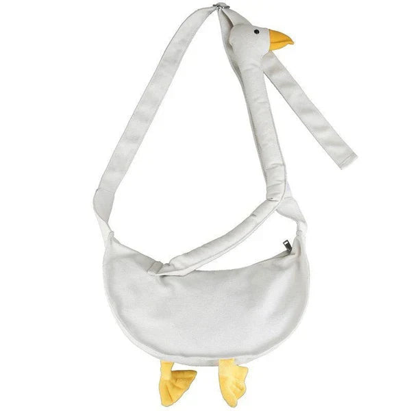 MELTEDSMILE® FUNNY GOOSE CANVAS SHOULDER BAG