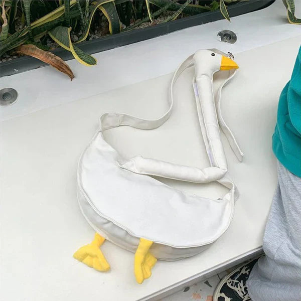 MELTEDSMILE® FUNNY GOOSE CANVAS SHOULDER BAG
