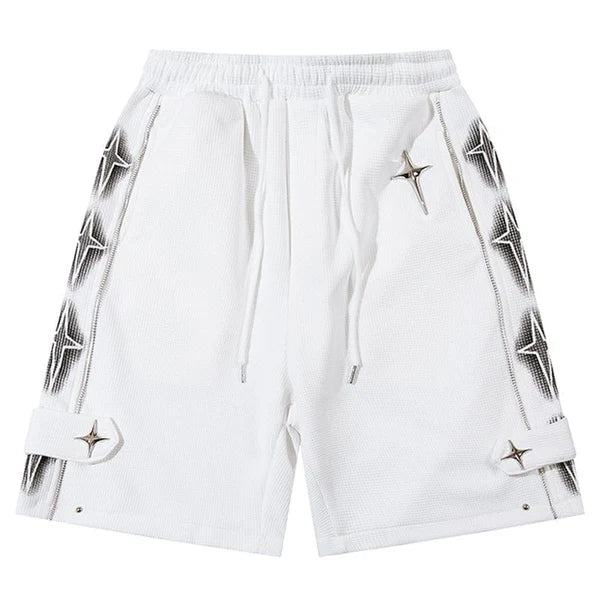 MELTEDSMILE® WAFFLE SHORTS - CROSSED ASTEROIDS