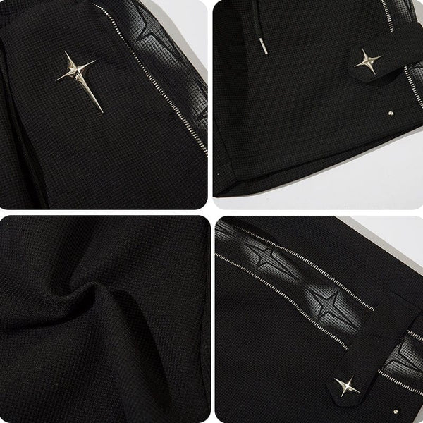 MELTEDSMILE® WAFFLE SHORTS - CROSSED ASTEROIDS