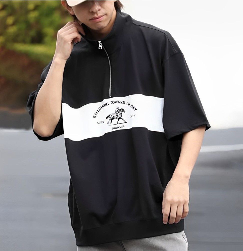 MeltedSmile American Retro Polo Oversized T-shirt