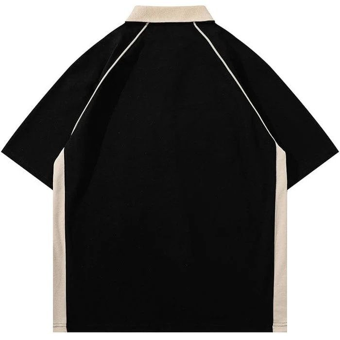 MELTEDSMILE UNISEX OVERSIZE POLO T-SHIRT - SPIDER PRINT
