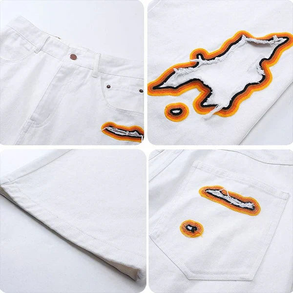MELTEDSMILE® BAGGY STRAIGHT-LEG JEANS – FLAME EDITION