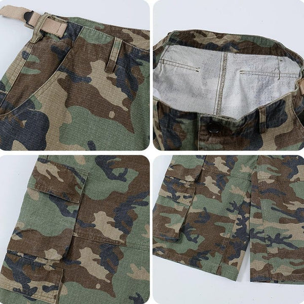 MELTEDSMILE® MILITARY CAMO CARGO SHORTS
