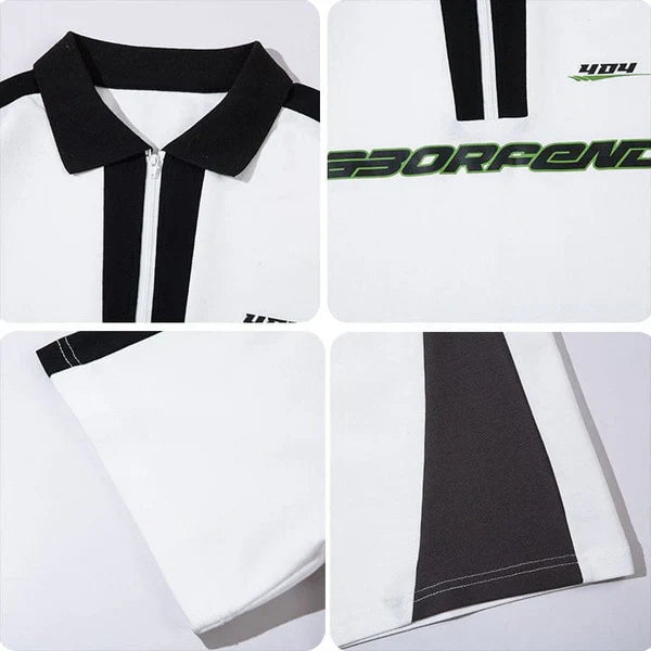 MELTEDSMILE SUMMER PATCHWORK JERSEY UNISEX POLO T-SHIRT