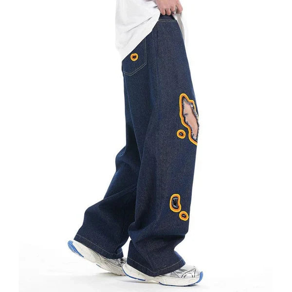 MELTEDSMILE® BAGGY STRAIGHT-LEG JEANS – FLAME EDITION