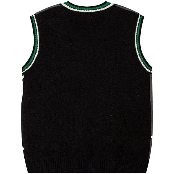 MELTEDSMILE® - LAZY KNITTED SWEATER VEST COLOR BLOCK