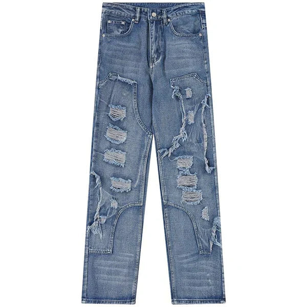 MELTEDSMILE® BAGGY PATCHWORK JEANS – RIPPED EDITION