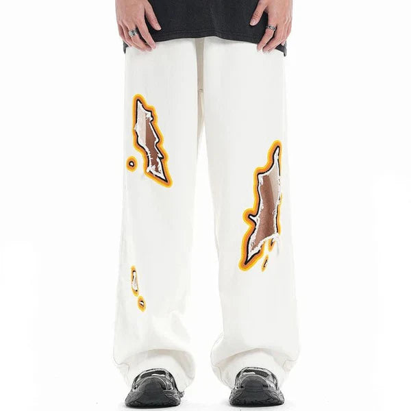 MELTEDSMILE® BAGGY STRAIGHT-LEG JEANS – FLAME EDITION