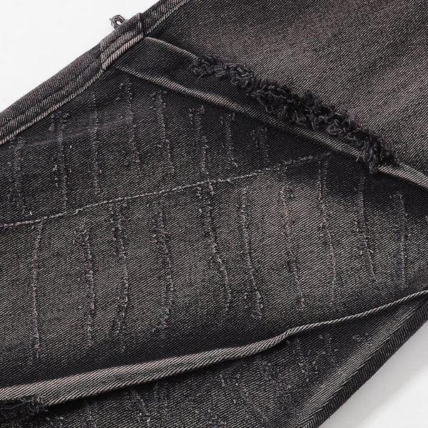 MELTEDSMILE® DISTRESSED WIDE-LEG JEANS – SPIDER WEB EDITION