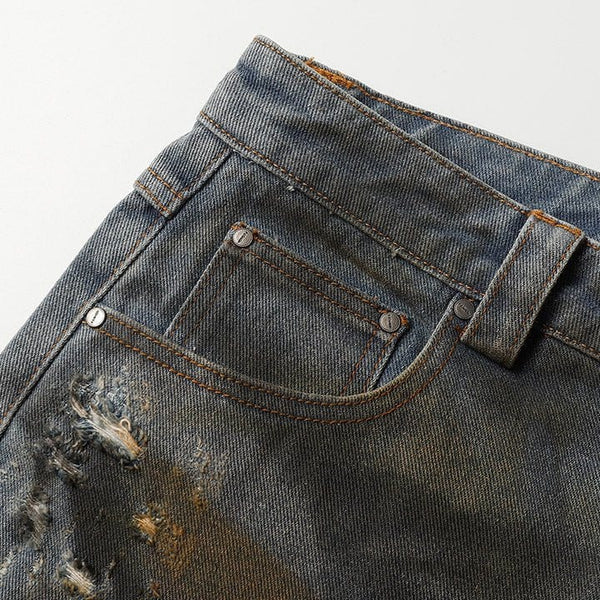 MELTEDSMILE® VINTAGE RIPPED FRAYED DENIM SHORTS