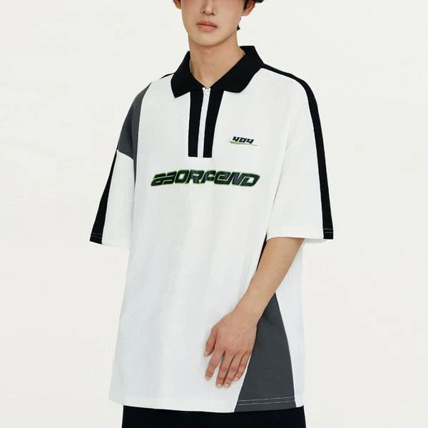 MELTEDSMILE SUMMER PATCHWORK JERSEY UNISEX POLO T-SHIRT