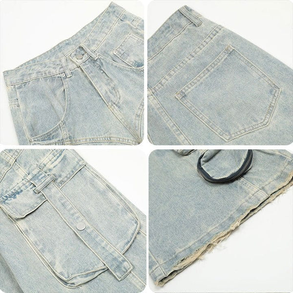 MELTEDSMILE® HIGH STREET MULTI-POCKET CARGO JEANS