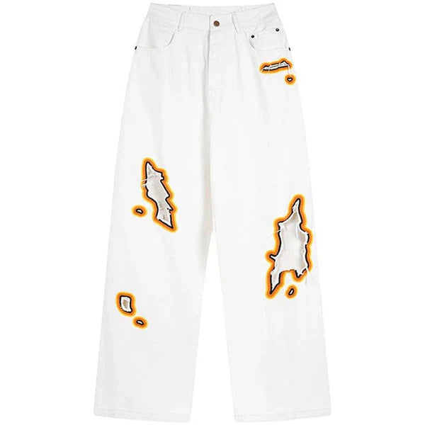 MELTEDSMILE® BAGGY STRAIGHT-LEG JEANS – FLAME EDITION