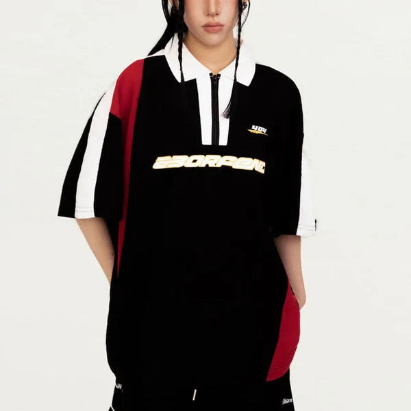 MELTEDSMILE SUMMER PATCHWORK JERSEY UNISEX POLO T-SHIRT