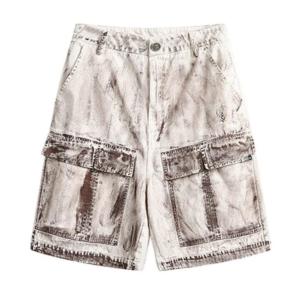MELTEDSMILE SIMULATED DIRT WASHED SHORTS