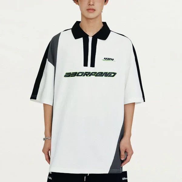 MELTEDSMILE SUMMER PATCHWORK JERSEY UNISEX POLO T-SHIRT
