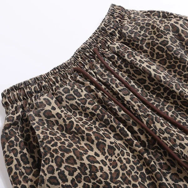 MELTEDSMILE® BAGGY LEOPARD PRINT SHORTS