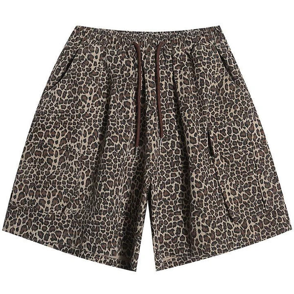MELTEDSMILE® BAGGY LEOPARD PRINT SHORTS