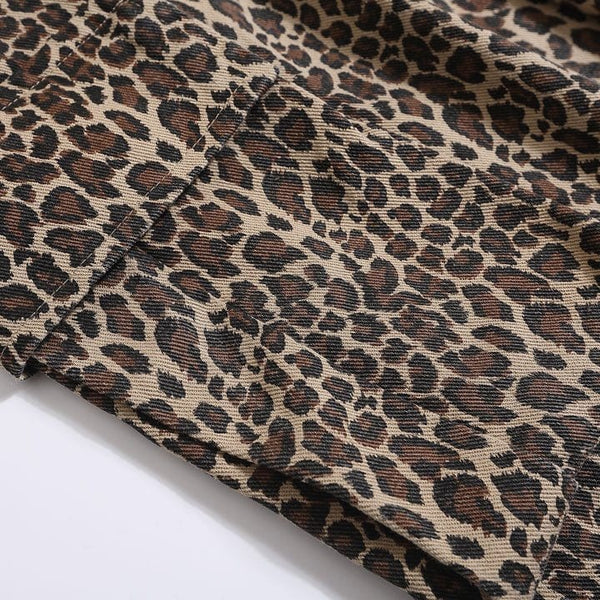 MELTEDSMILE® BAGGY LEOPARD PRINT SHORTS