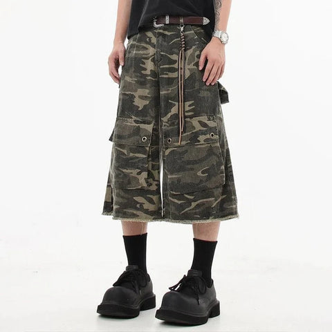 MeltedSmile® Camouflage Cargo Shorts with Pockets