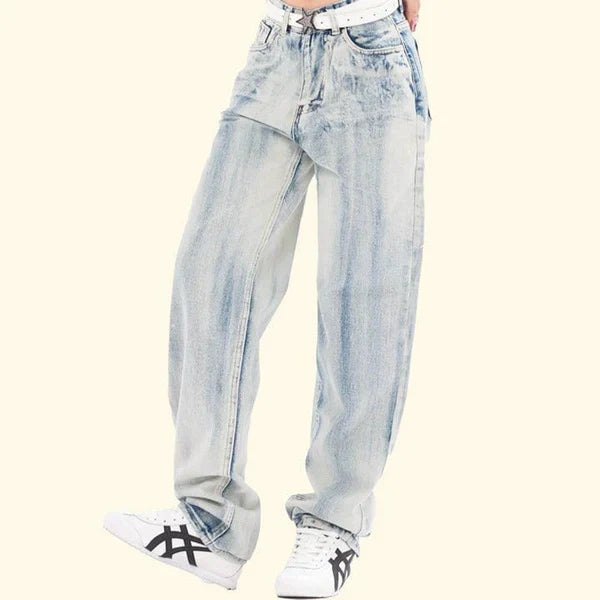 MELTEDSMILE® LOOSE FIT ACID WASHED SKATE JEANS