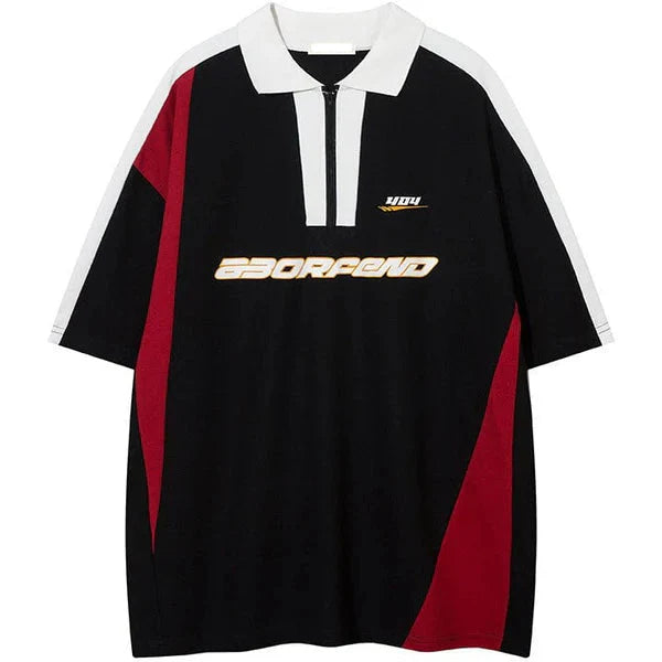 MELTEDSMILE SUMMER PATCHWORK JERSEY UNISEX POLO T-SHIRT