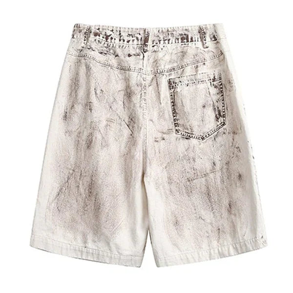 MELTEDSMILE SIMULATED DIRT WASHED SHORTS