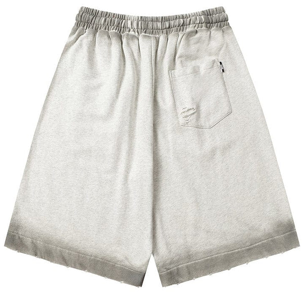 MeltedSmile® Distressed Tie-Dye Letter Shorts