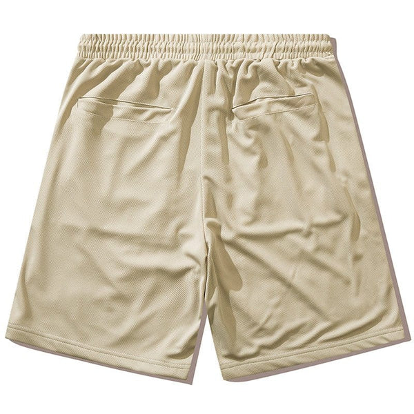 MELTEDSMILE® HIP HOP SHORTS - EMBROIDERED FLAME